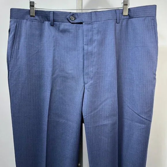 NWT 2 Pc 46L WALTER MORTON Men's Blue Pin Stripe Worsted Wool Blend Suite - Picture 14 of 16
